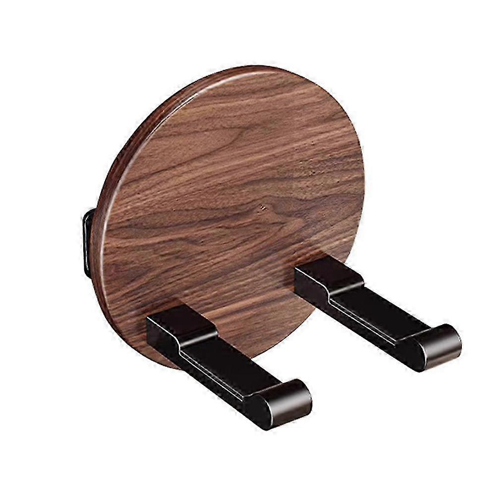2025 Walnut Hair Dryer Holder Shelf for Bathroom Organizer No Drilling Wall Shelf