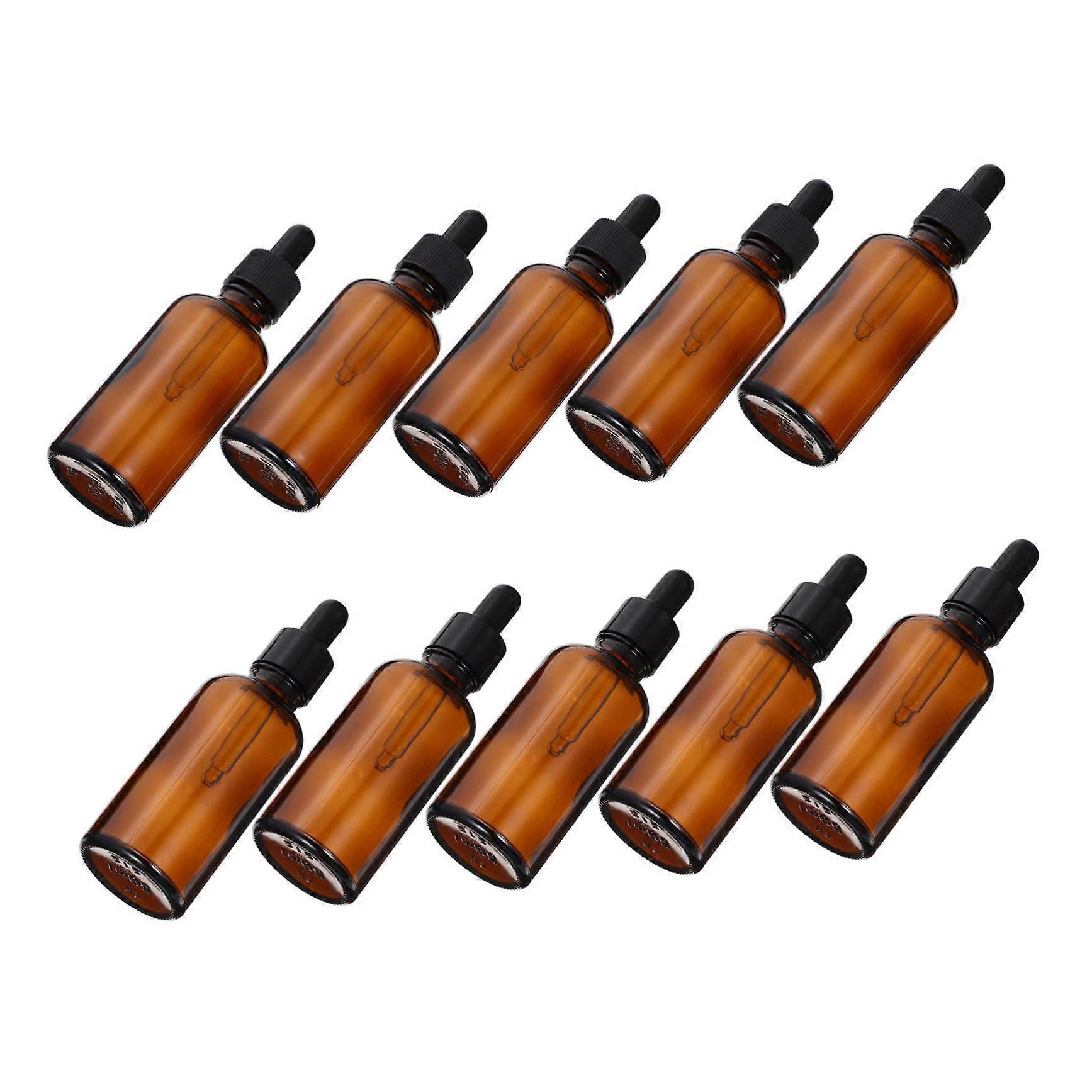 30ml Tea Colored Essential Oil Bottles Dropper 10 Pack Empty Oil Bottles for Spreading for Aromatherapy
