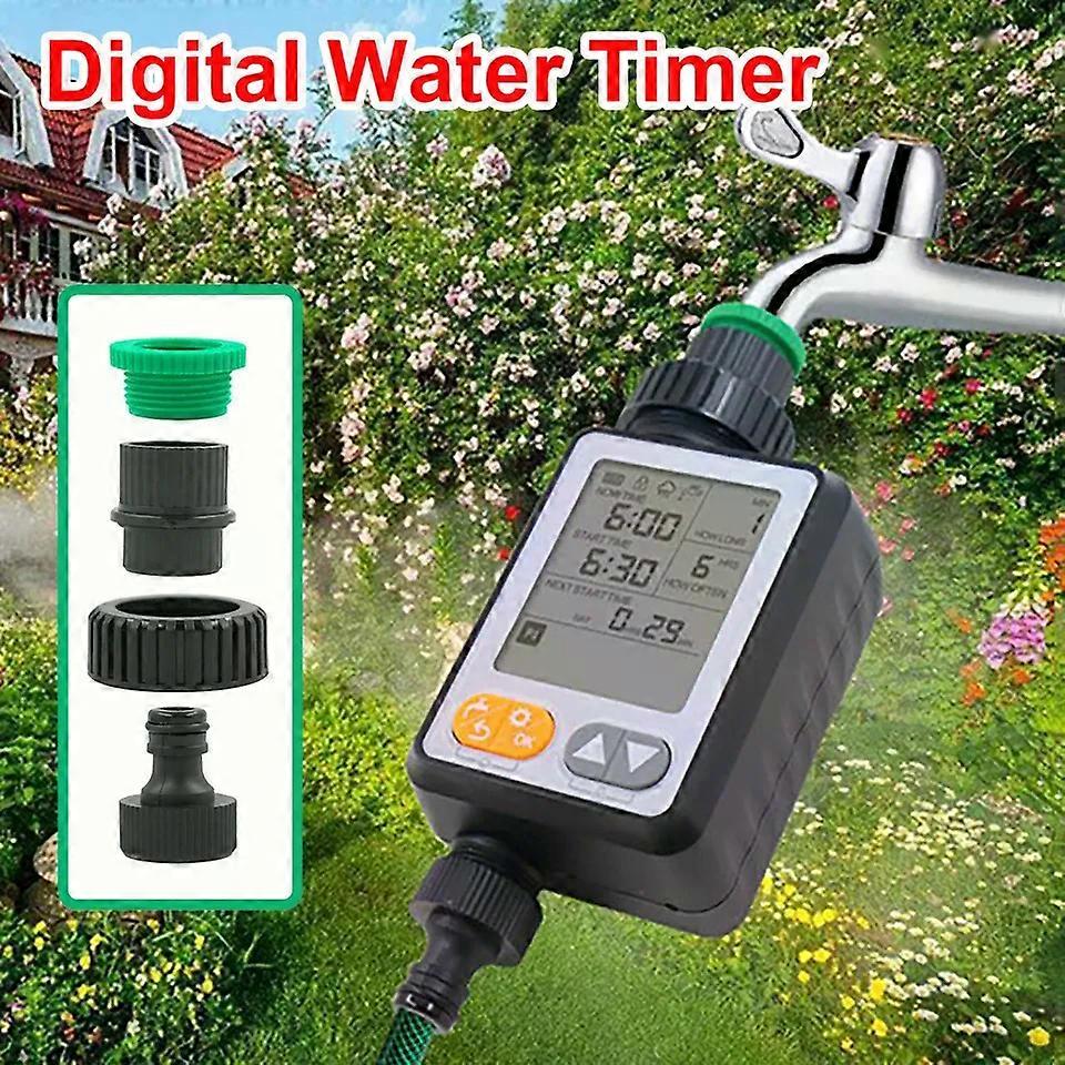 Digital Water Timer Garden Irrigation Controller Rainwater Sensing Automatic Watering Device LED Large Screen Watering Timer