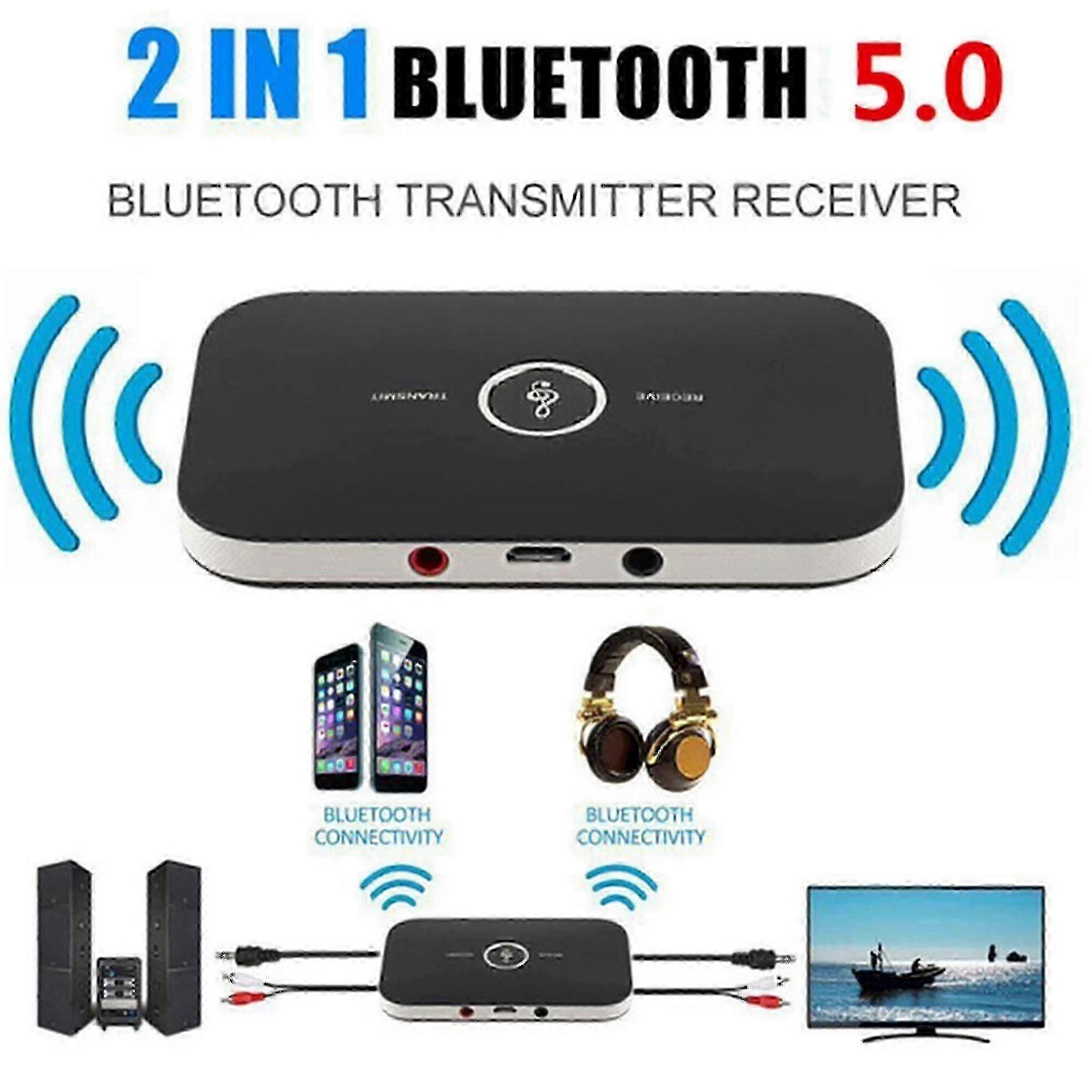2 In 1 Wireless Bluetooth 5.0 Receiver Home Tv Stereo Audio Adapter For Pc Laptop Phone