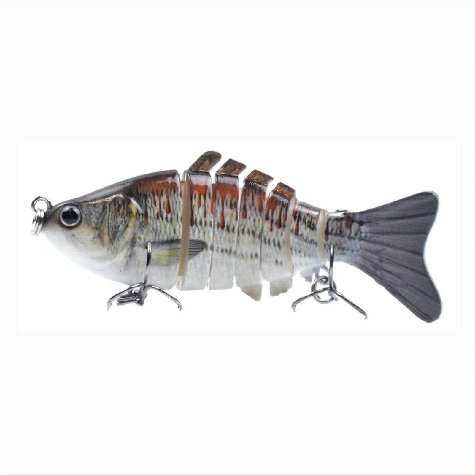 3,9 Zoll / 0,53 oz Bionic Multi Jointed Hard Bait S Schwimmaktion Angelköder 7 Segment sinkender Angelköder VIB Bait Crankbait 3D Augen Lebensecht Artifi