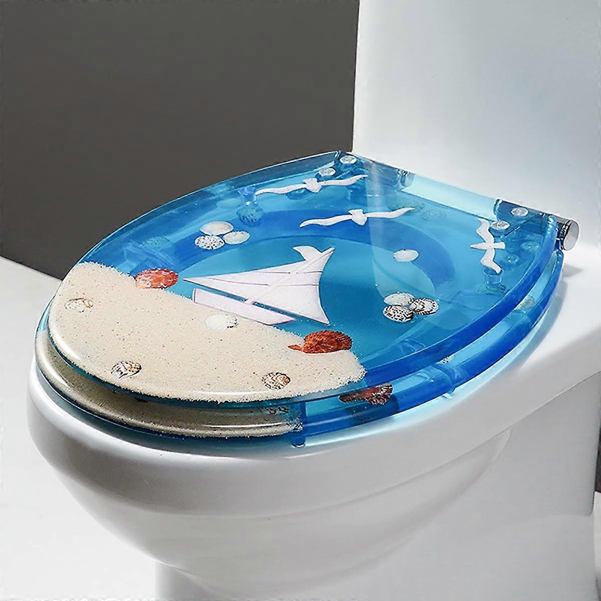 16,5' synthetic resin toilet seat, Ocean series, quiet slowclosing lid, quickrelease