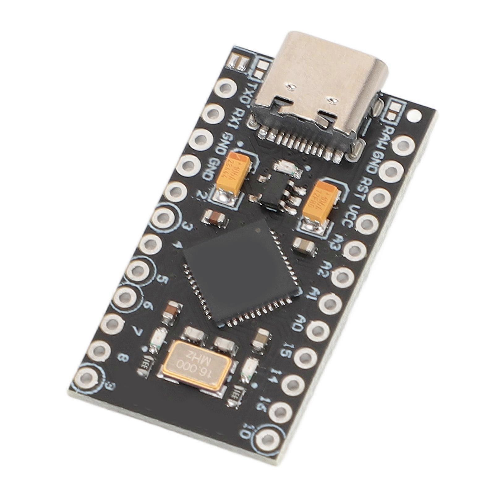 ATMEGA32U4 Pro Type C Development Board with 2 Row Pin Header 5V 16MHz Type C USB Interface 32KB Flash 1KB EEPROM 