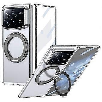 Compatible For Xiaomi Mix Fold 4 5G Case Magnetic Kickstand Clear PC Phone Cover with HD Screen Film