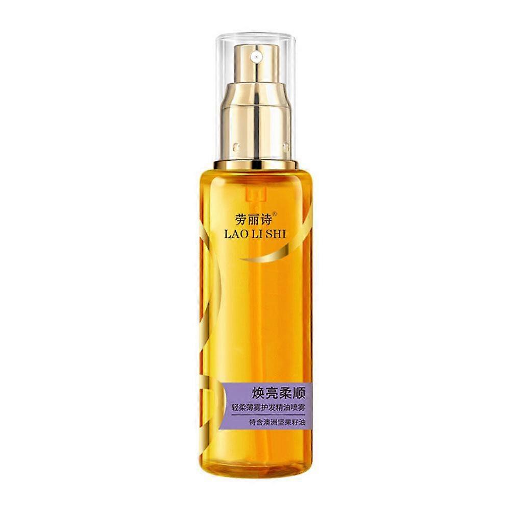 Yellow (A) $Laurice Soft Mist Hair Care Oil Spray Repairs Dry, Frizzy, Perm and Dye Damage, Makes Hair Smooth and Fluffy, Leaves a Scent