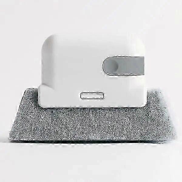 2-in-1 Window Groove Cleaner Brush & Cloth - Grey