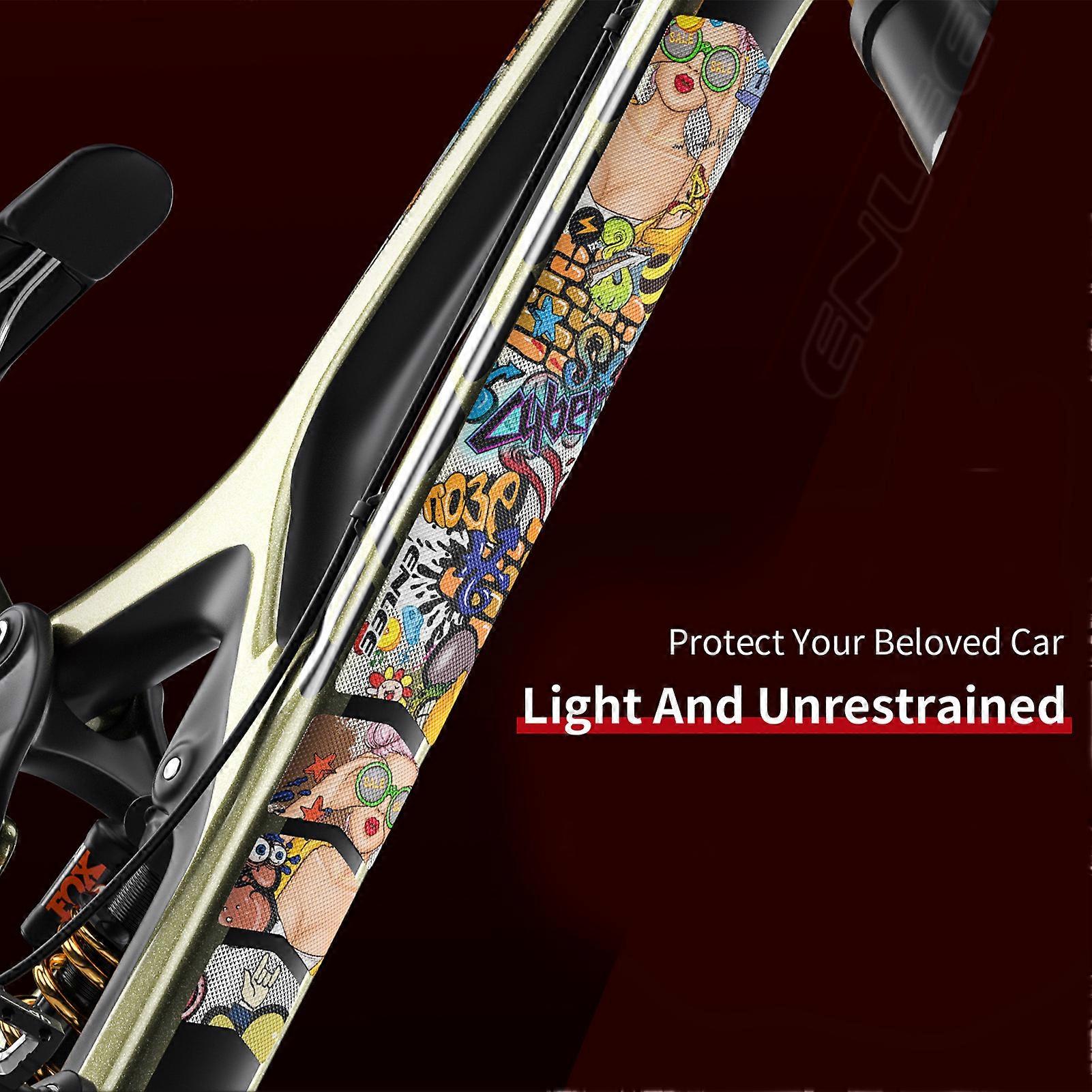 Bike Frame Protector High-Quality 3D PVC Lightweight DIY Decoration Suitable for All Bikes Mountain Bike Stickers Road Bike Thick PVC Film