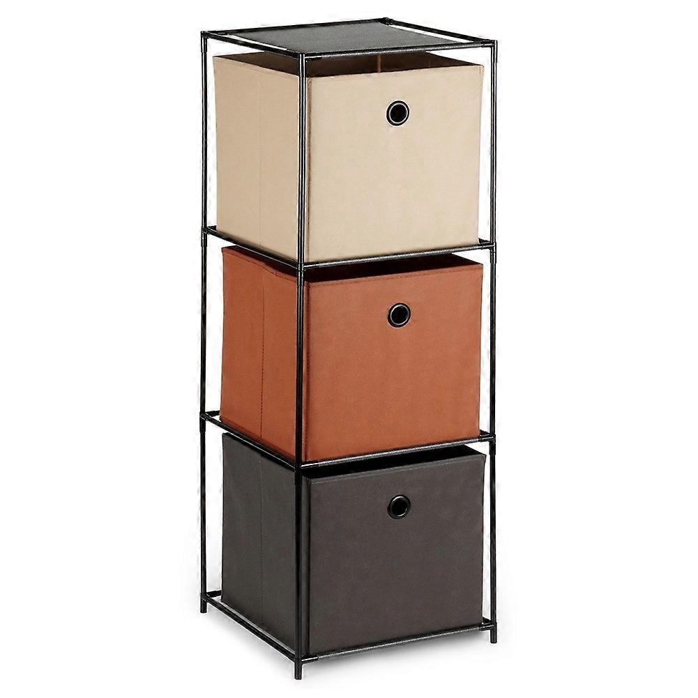 Metal shelf with container 34.5x34.5x100 cm