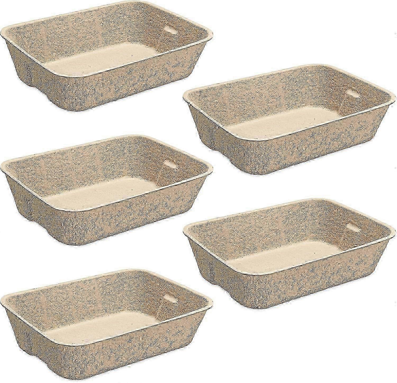 Disposable Cat Litter Trays (pack Of 5) - Cardboard Liner Tray For Cats Made Of 100% Paper - Use Alone Or As Box Liners - 15.9" X 11.8" 2025