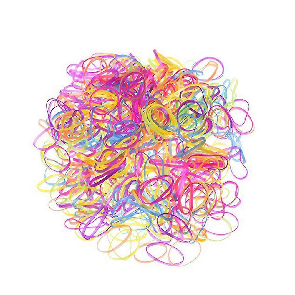 Elastické gumičky do vlasů Barevné jednorázové kravaty do vlasů pro každodenní použití 2cm guma 1000ks