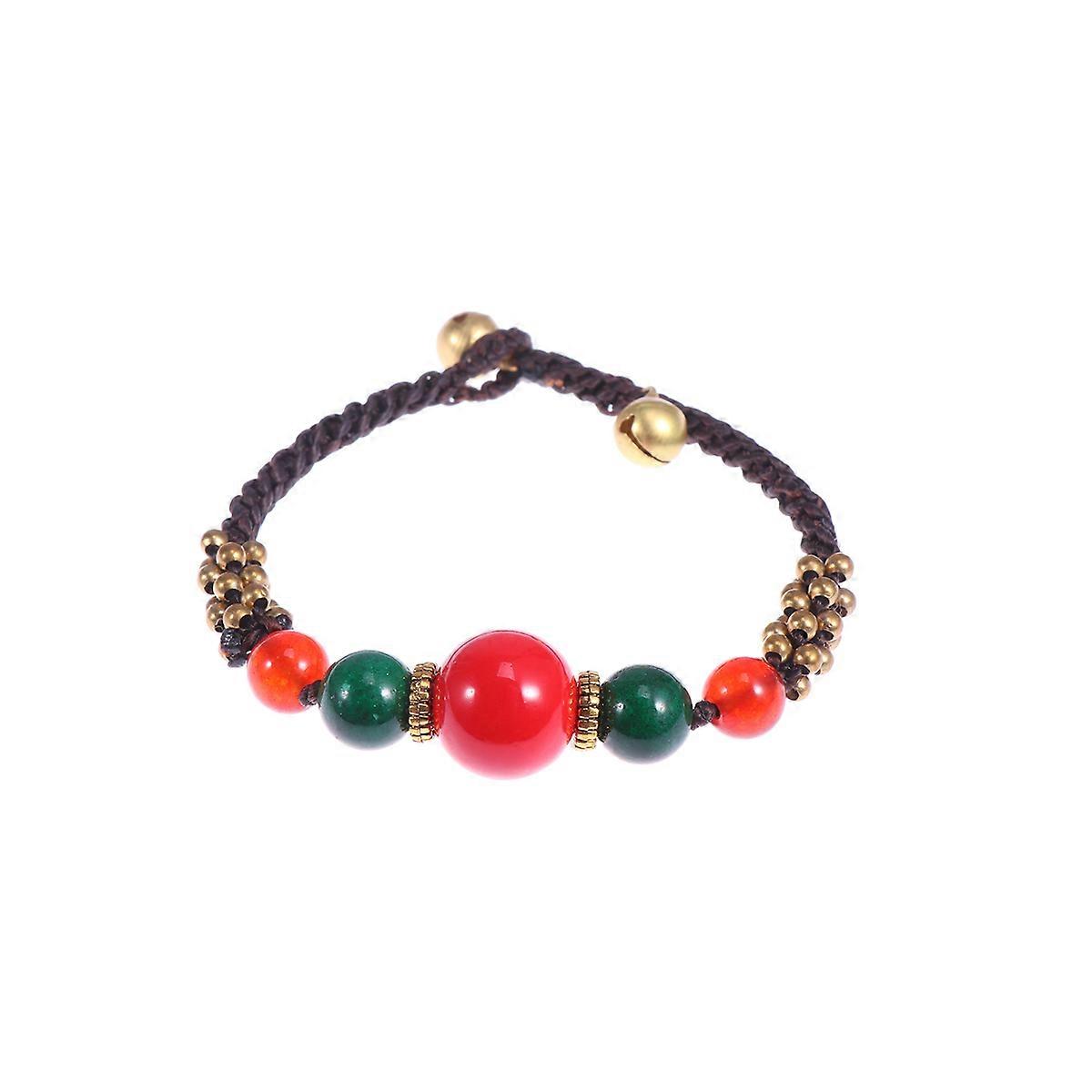Adjustable Braided Rope Bracelet Handwoven Multi-colored 19 x 1.5 x 1.5 Cm Accessory for Women and Men Christmas 1Set