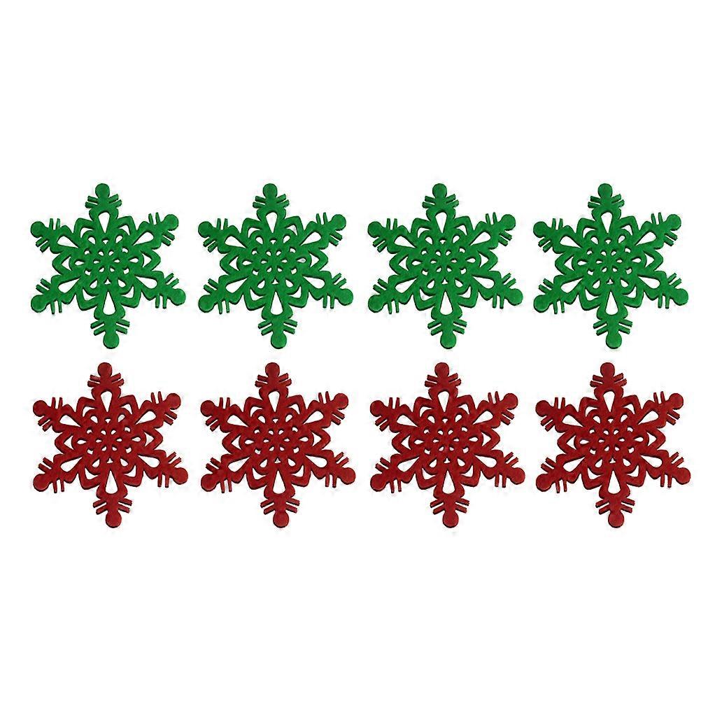 Snowflake Cup Coaster Non-Woven Home Use Decorative Coaster 2Sets
