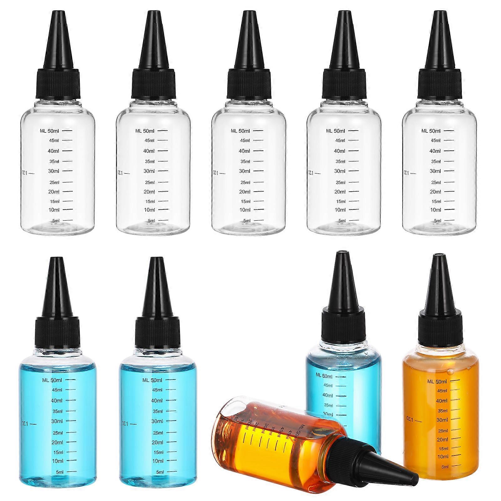 Transparent Squeeze Dropper Bottles for Toiletries   Portable Clear Liquid Dispenser with Pump Squeezer for Travel & Small Storage   Random Color