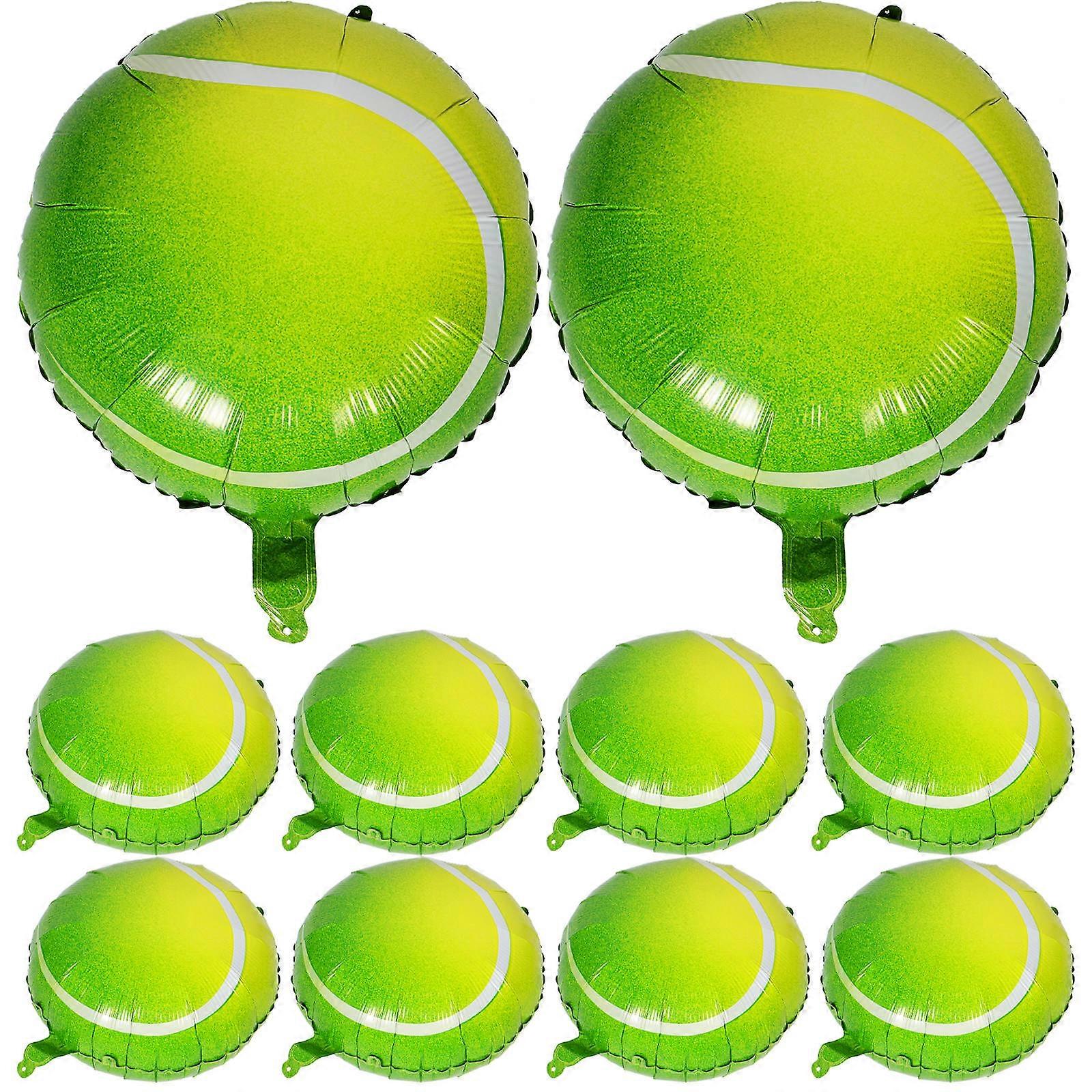 10pcs Tennis Balloons for Party Decorations – Lightweight Helium Balloons with Prepunched Holes for Birthdays, Weddings, Showers and Christmas