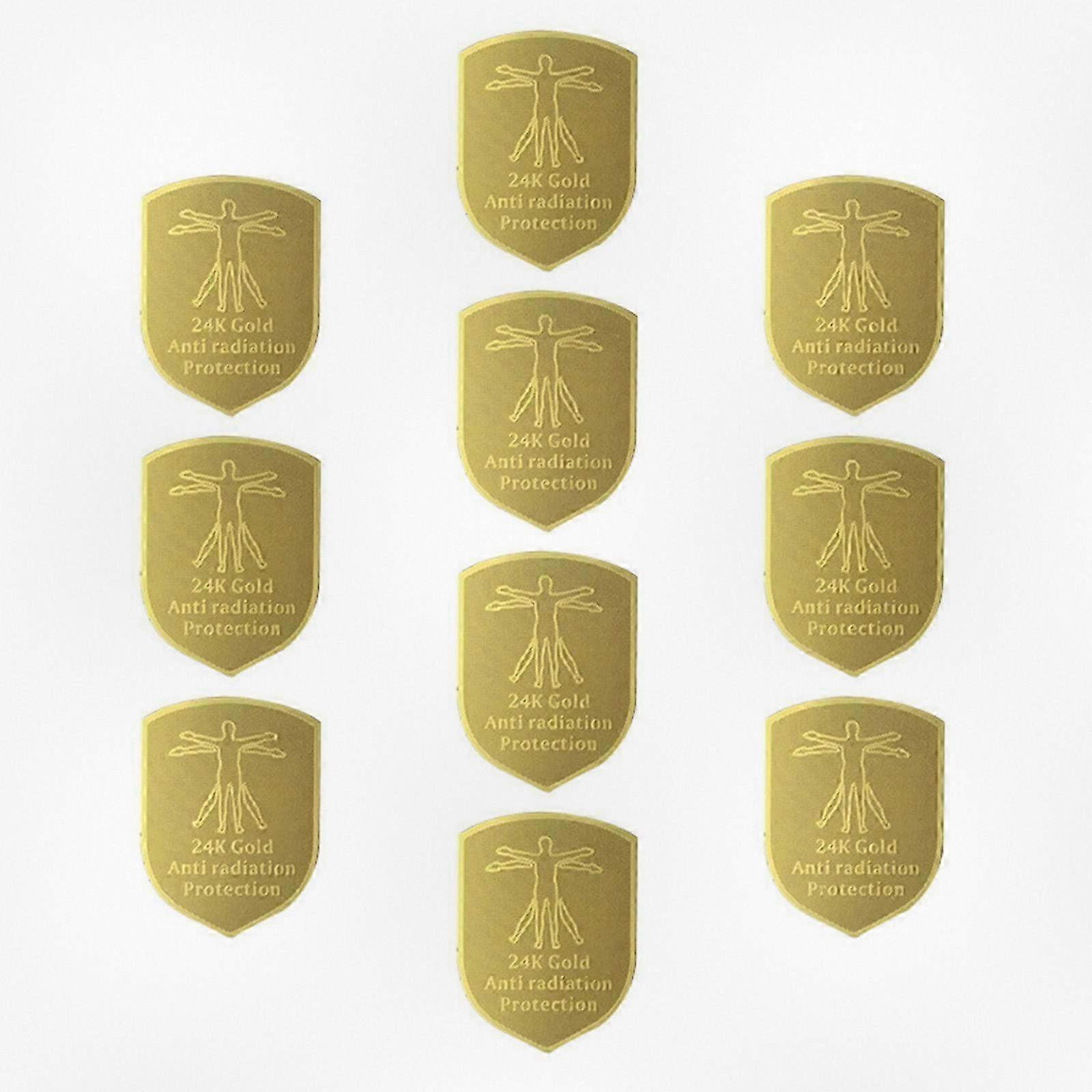 10 יחידות מדבקות נגד קרינה לטלפונים ניידים, מגן גל סקלרי חוסם EMF EMR להגנה על טלפונים סלולריים