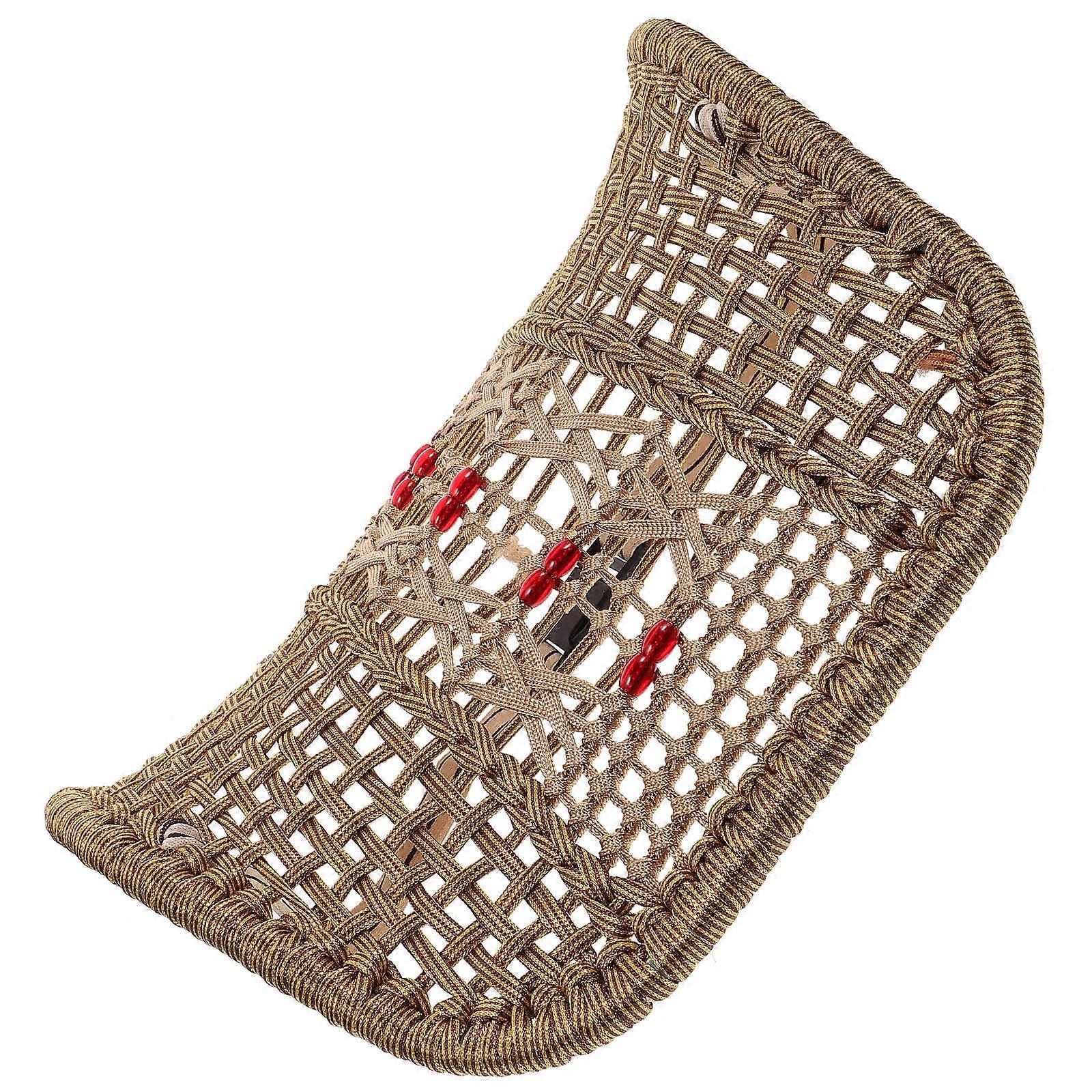 Confortable soutien lombaire oreiller chaise de voiture support dorsal marron 41x41cm respirant 1Pack
