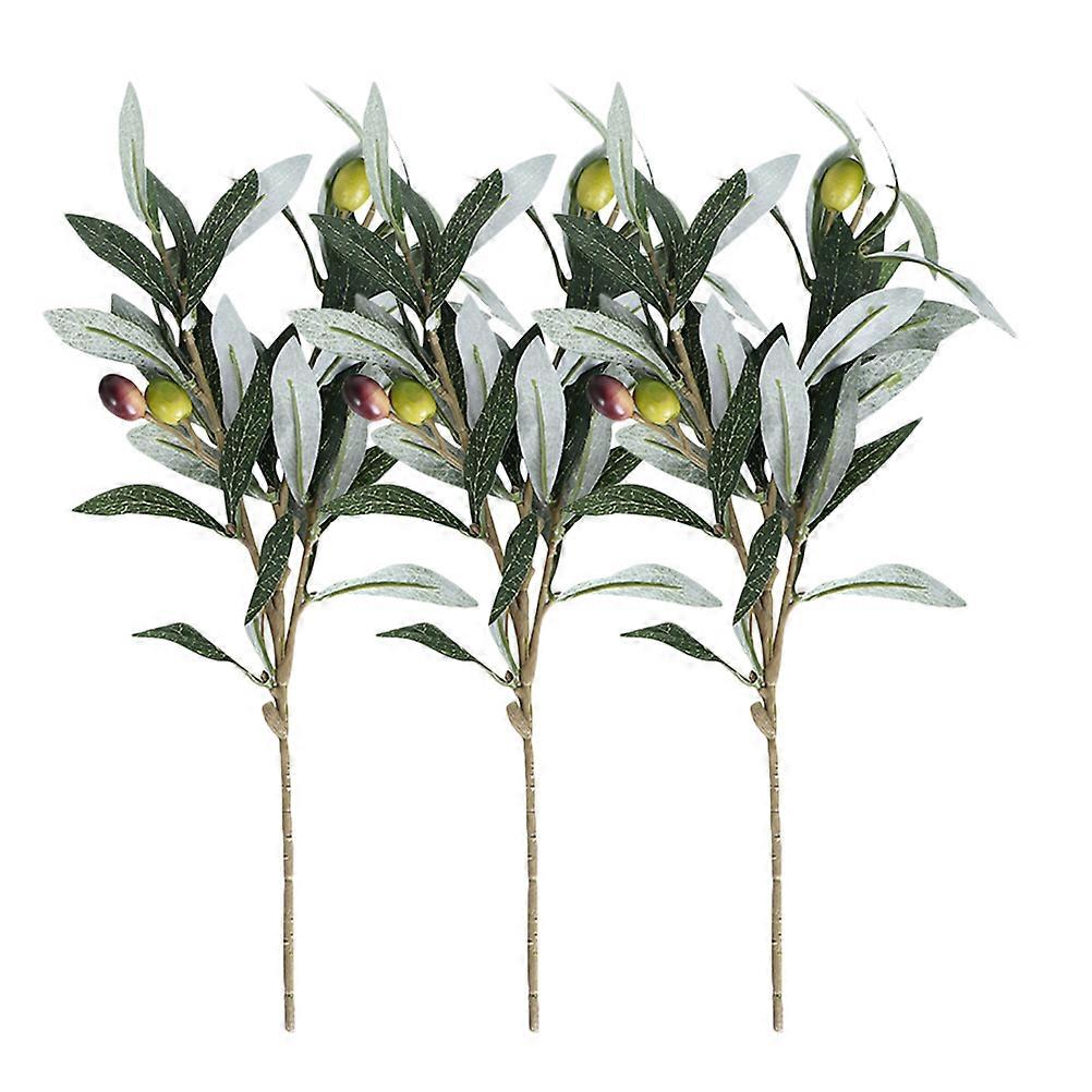 Here's a polished and professional product description for your **Artificial Olive Branches**:

 

**3PCS Artificial Olive Branches with Green Leaves