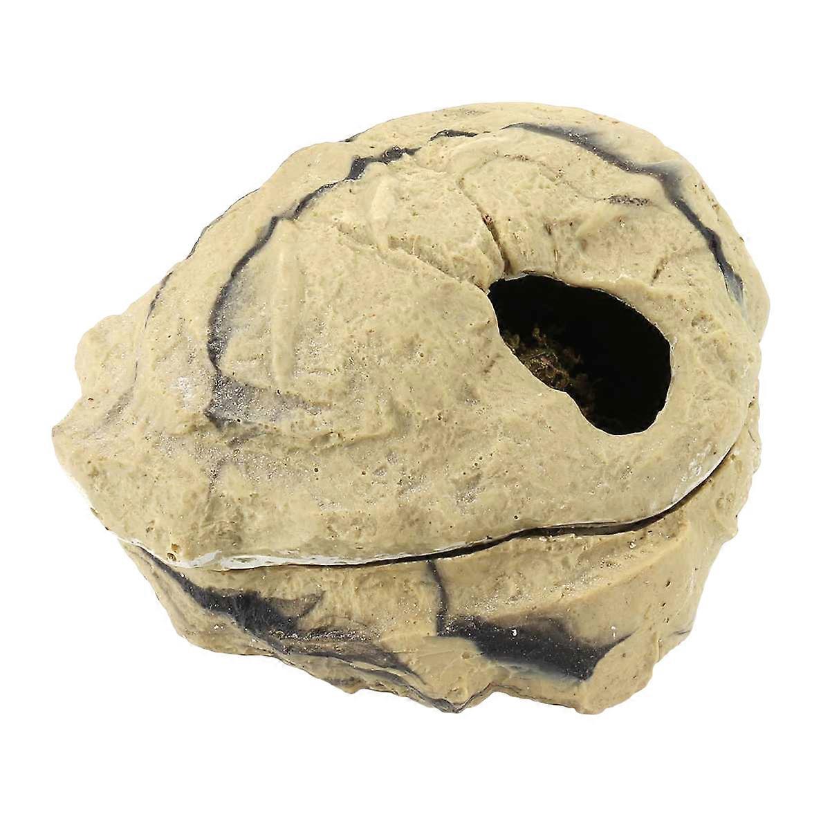 Reptile Hide Xl Powerlong Crawler Hiding Cave Desert Reptiles House L Khaki Resin Crab Owners 1Pack