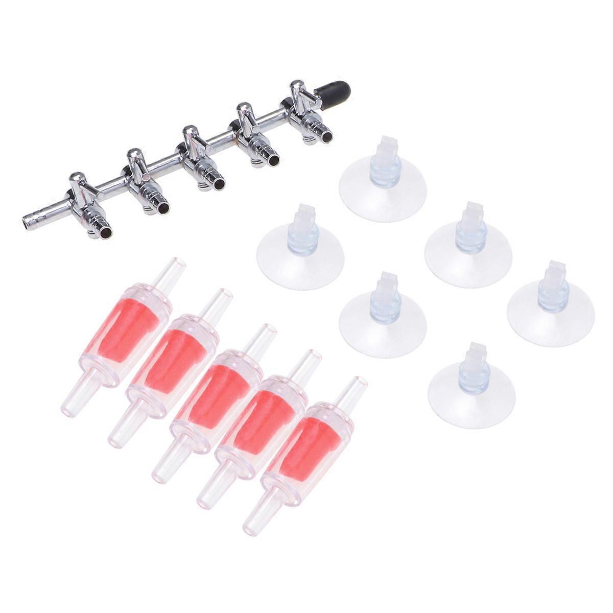 Air Flow Control Lever 1 Set 5 Way Distributor Splitter Aquarium Owners 11 x 3.5 x 3.5 cm Air Flow Control 1Pcs