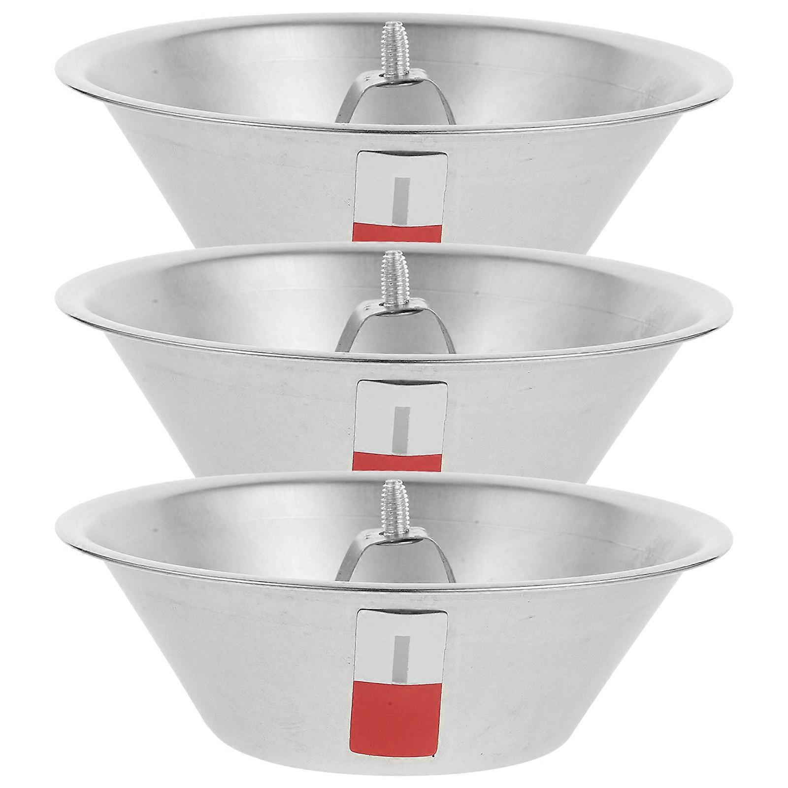 Oil Holder For Kitchen Range Hood Accessories Round Shape Silver Color 12x12cm 3Pcs