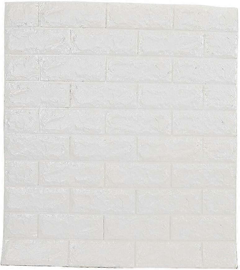 10 Pack 3D Stone Look Wall Panels - 70x77cm PE Foam White
