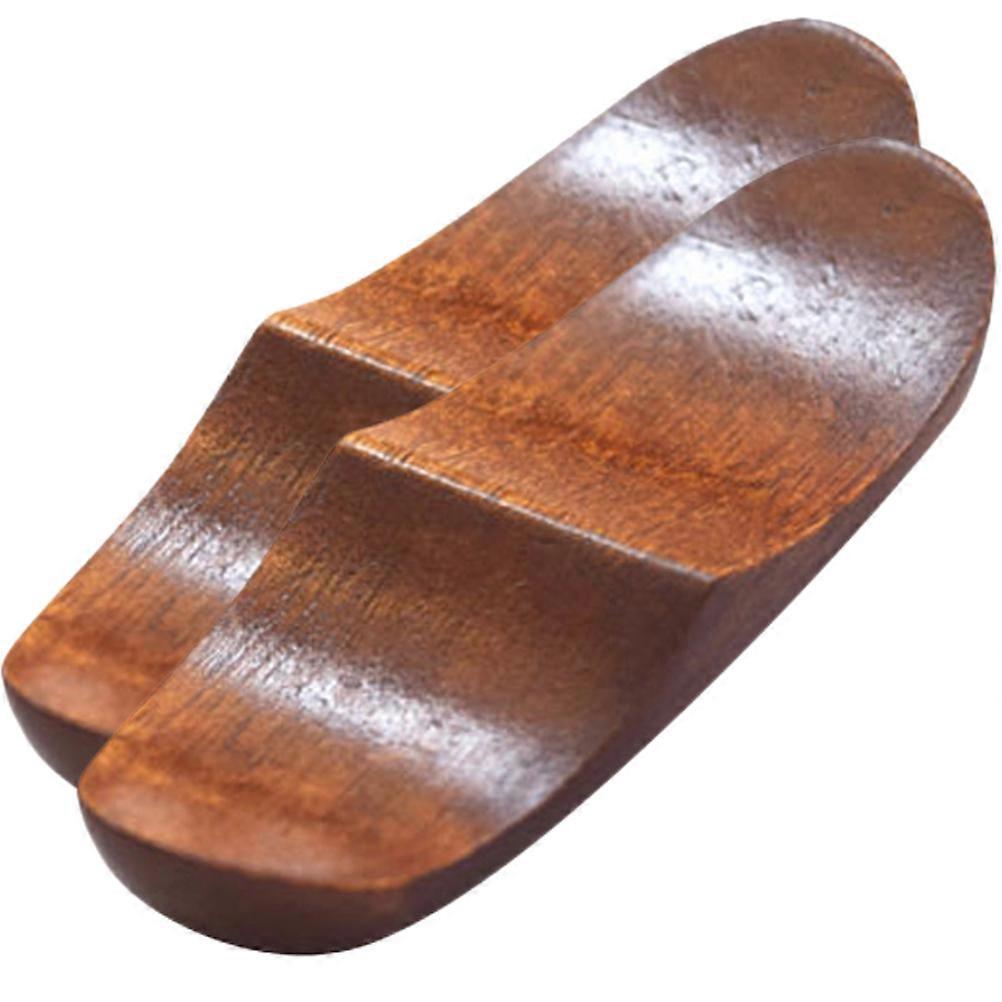 Chopsticks Rest Holder Wooden Tableware Decorative Home Use Simple and Elegant Brown 8.50X2.30X1.50CM 2Pack