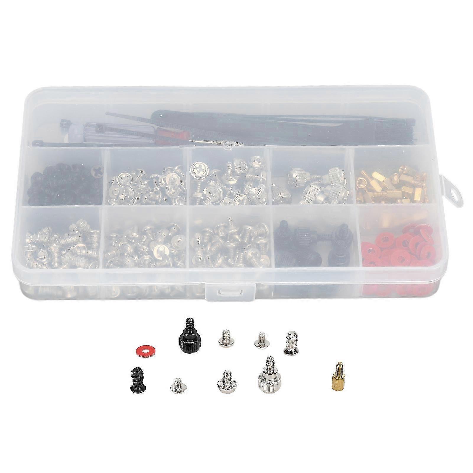 362Pcs Computer Screw Set Cable Tie Screwdriver Washer Cleaning Brush Maintenance Kit