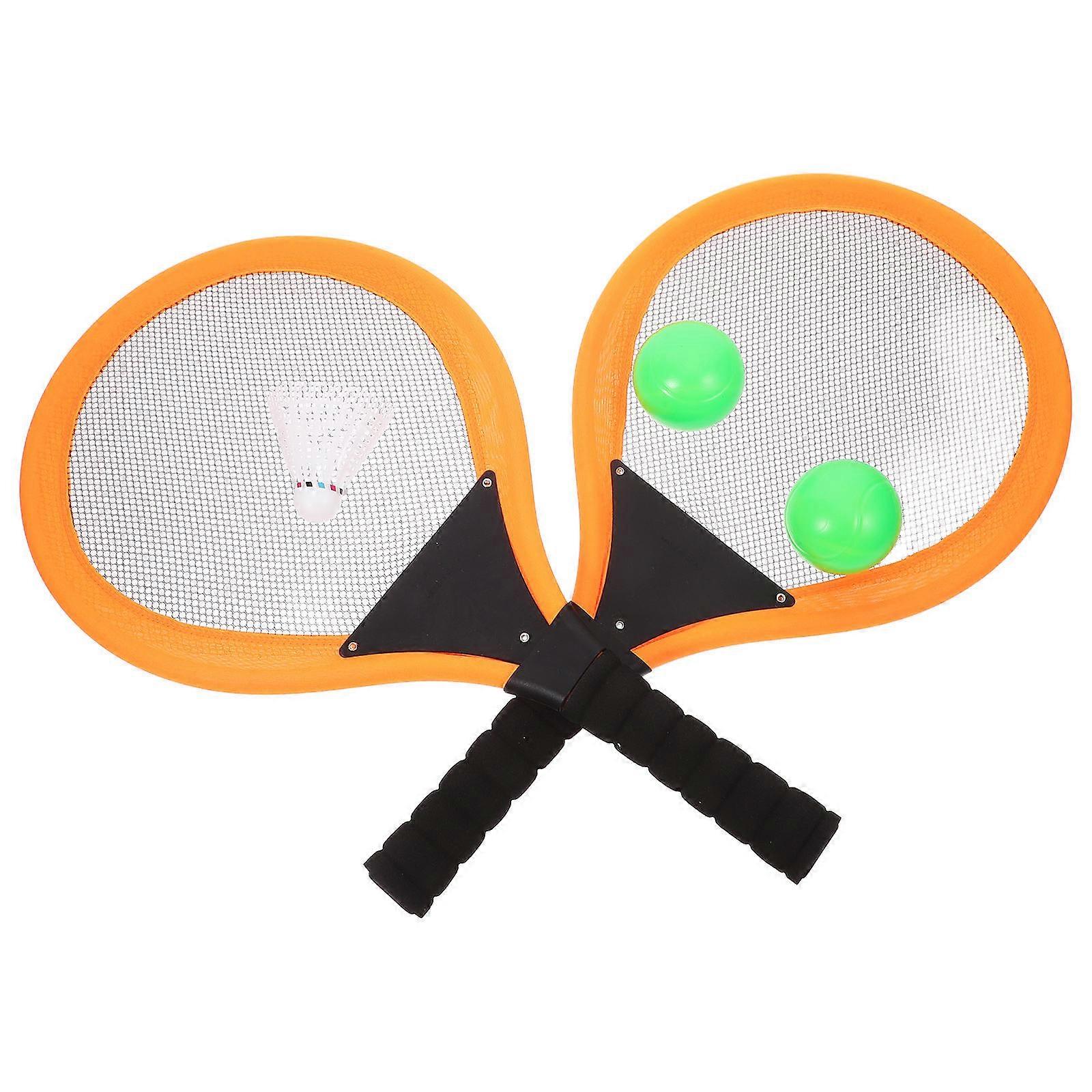 子供用テニスラケットバドミントンテニスラケットキッズアウトドアスポーツオーバルヘッドロングハンドル2個