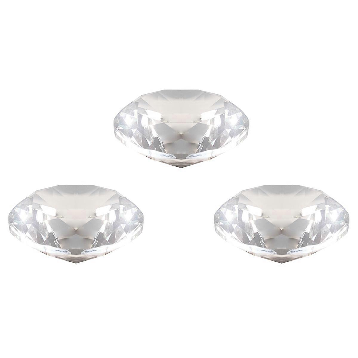 80mm Crystal Diamond Paperweight Decorative A