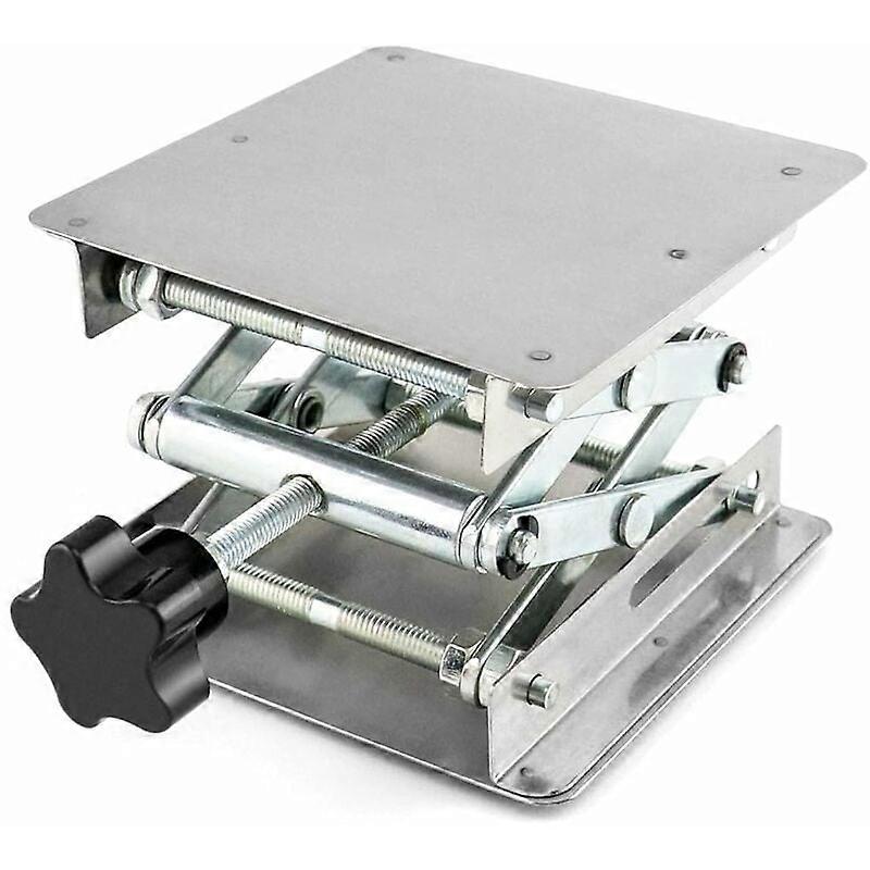Laboratory Lift Table, 100 x 100mm Stainless Steel Scissor Lift Platform for Laboratory Experiments Maximum Load 5KG