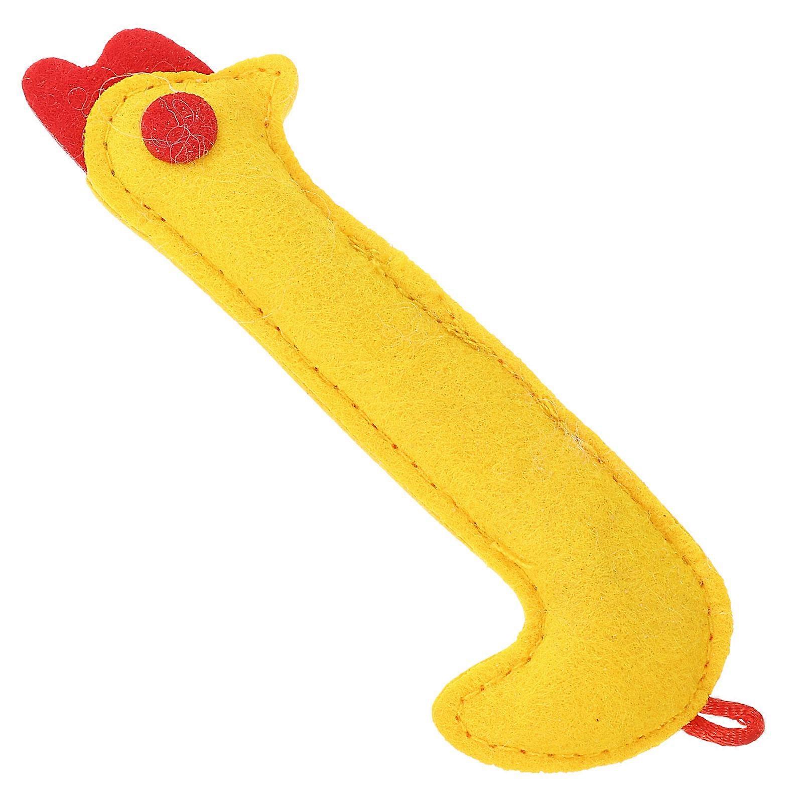 Chewing Toys For Cats Chicken Shaped Catnip Toy Self-Playing Teething Attracts Attention Squeaky Sound 5.50X1.57X1.97in 1Pack
