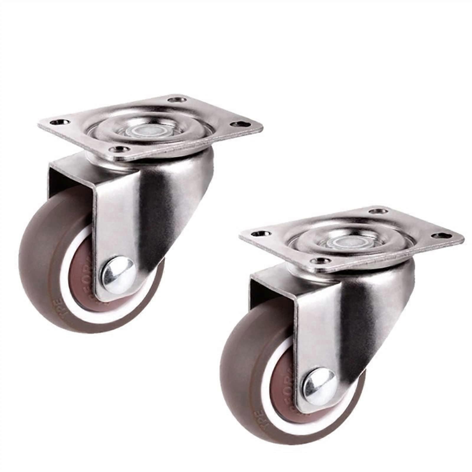Kleine Möbelrollen Räder Durchmesser 1,25 Zoll 32 mm Gummi Super Silent Räder 2 Stück