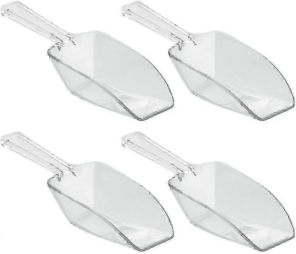 Set of 4 Measuring Spoons, Large Durable Plastic Scoops for Sweets and Pantry Use
