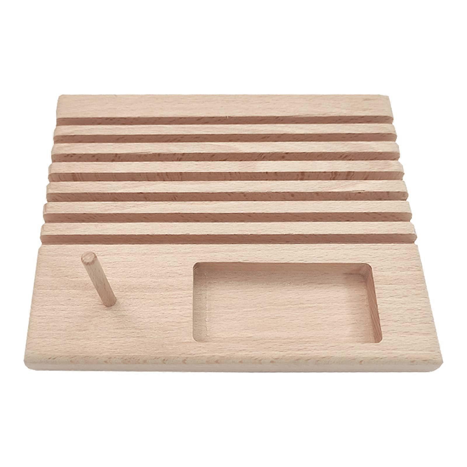 Wooden Ruler Rack Beech Ruler Spool Rack Quilt Ruler Holder Stand for Sewing Ruler Patchwork Spool Needles
