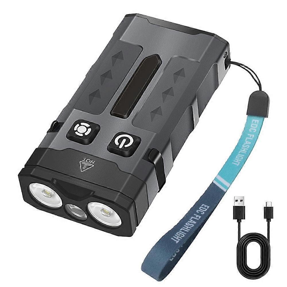 EV20 EDC Mini Flashlight White + UV Light High Power Torch Aluminum Alloy RGB Atmosphere Lamp