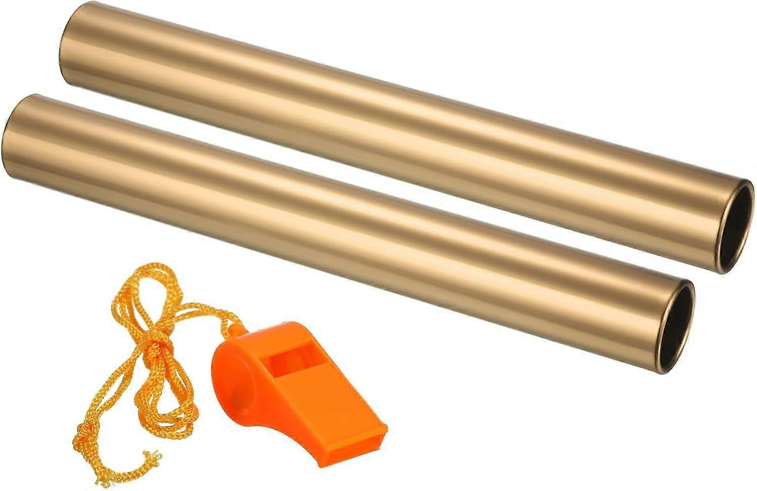 Relay track baton aluminum tube track and field competition baton with whistle corrosion resistant suitable for outdoor track and field sports competi