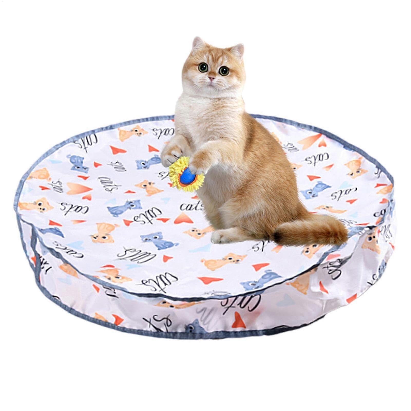 Interactive Cat Toy  Interactive Play Mat and Tunnel  Immersive Cat Activity Toy, Concealable Cover, Durable Cat Exercise Play