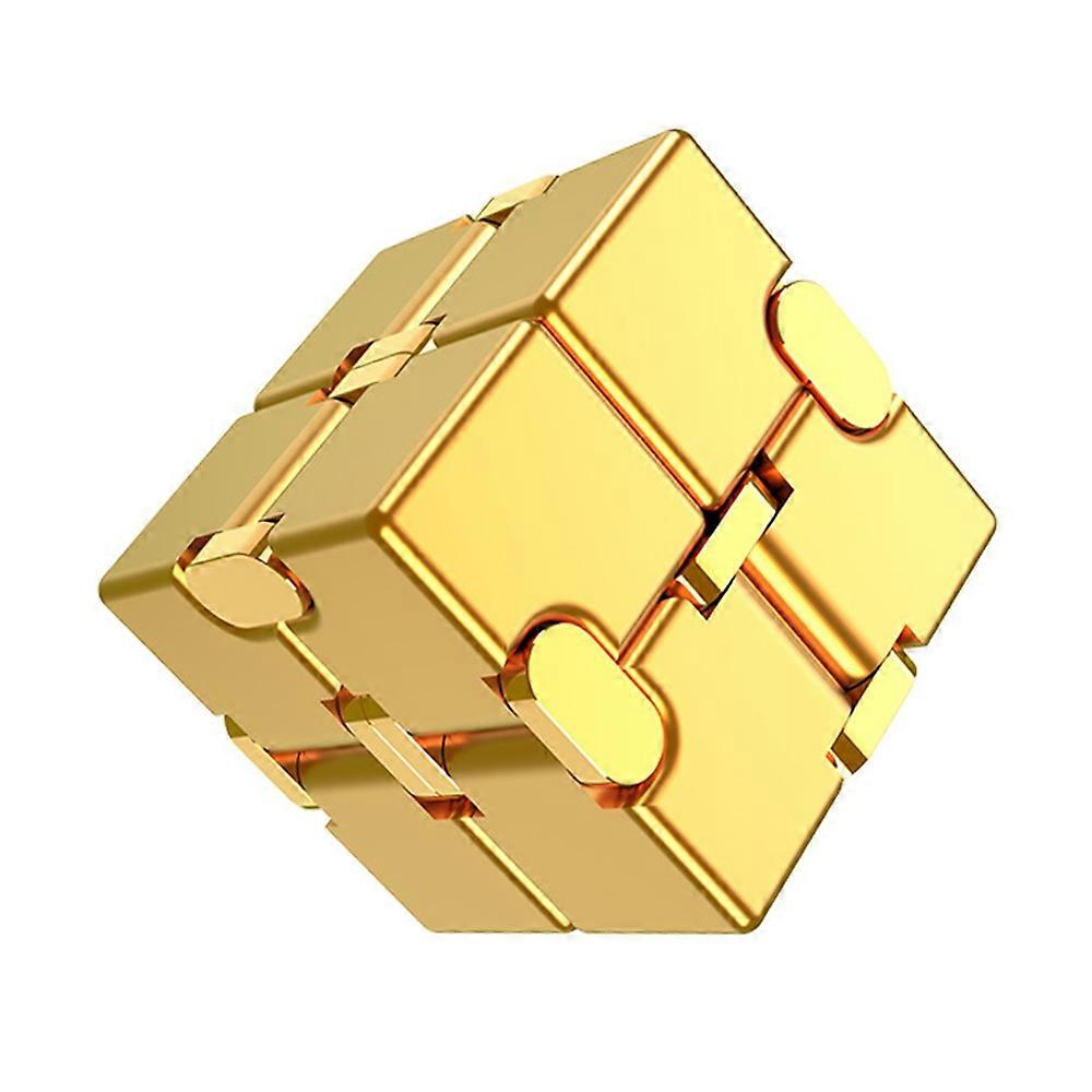 Aluminiumslegering Infinite Cube Metal Stress Relief Office Flip Cubic Toy Creative Fingertip Dekomprimering