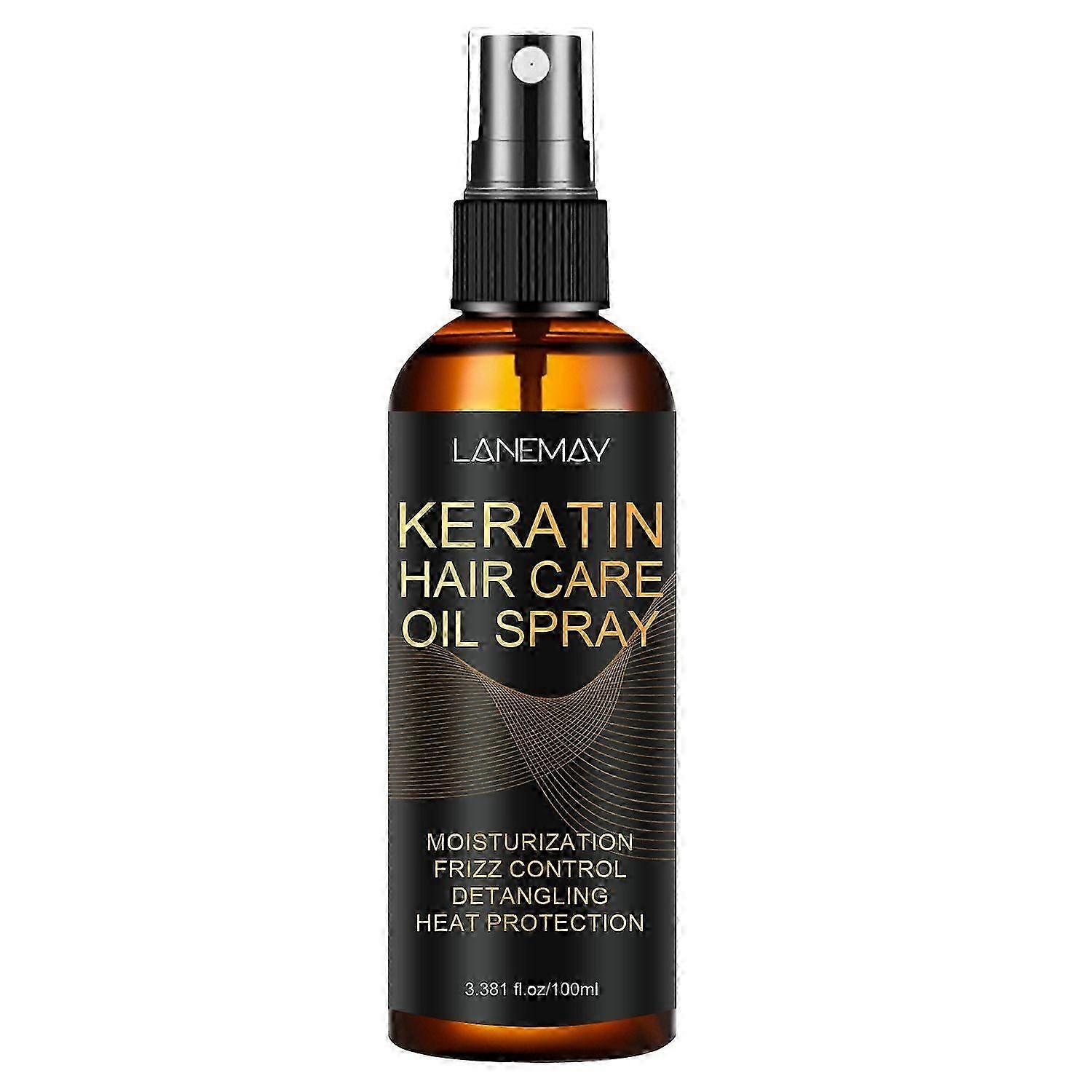 Keratynowe serum do włosów w sprayu - Wygładzająca Sucha Kuracja Naprawcza Uszkodzeń Premium Formula, Anti Frizz Heat Protection Spray dla Kobiet 100ML