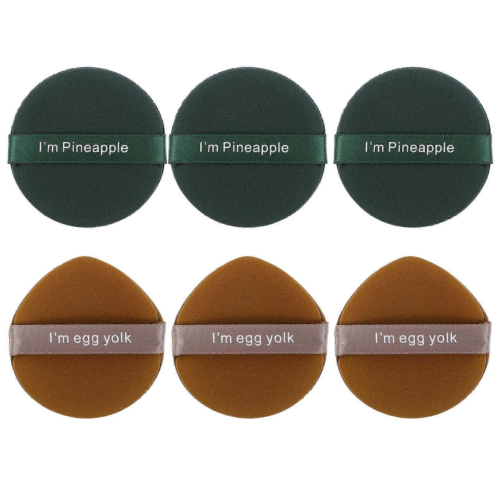 6pcs Makeup Puff for Loose Powder Foundation Ideal for Home Use Assorted Color Hydrophilic