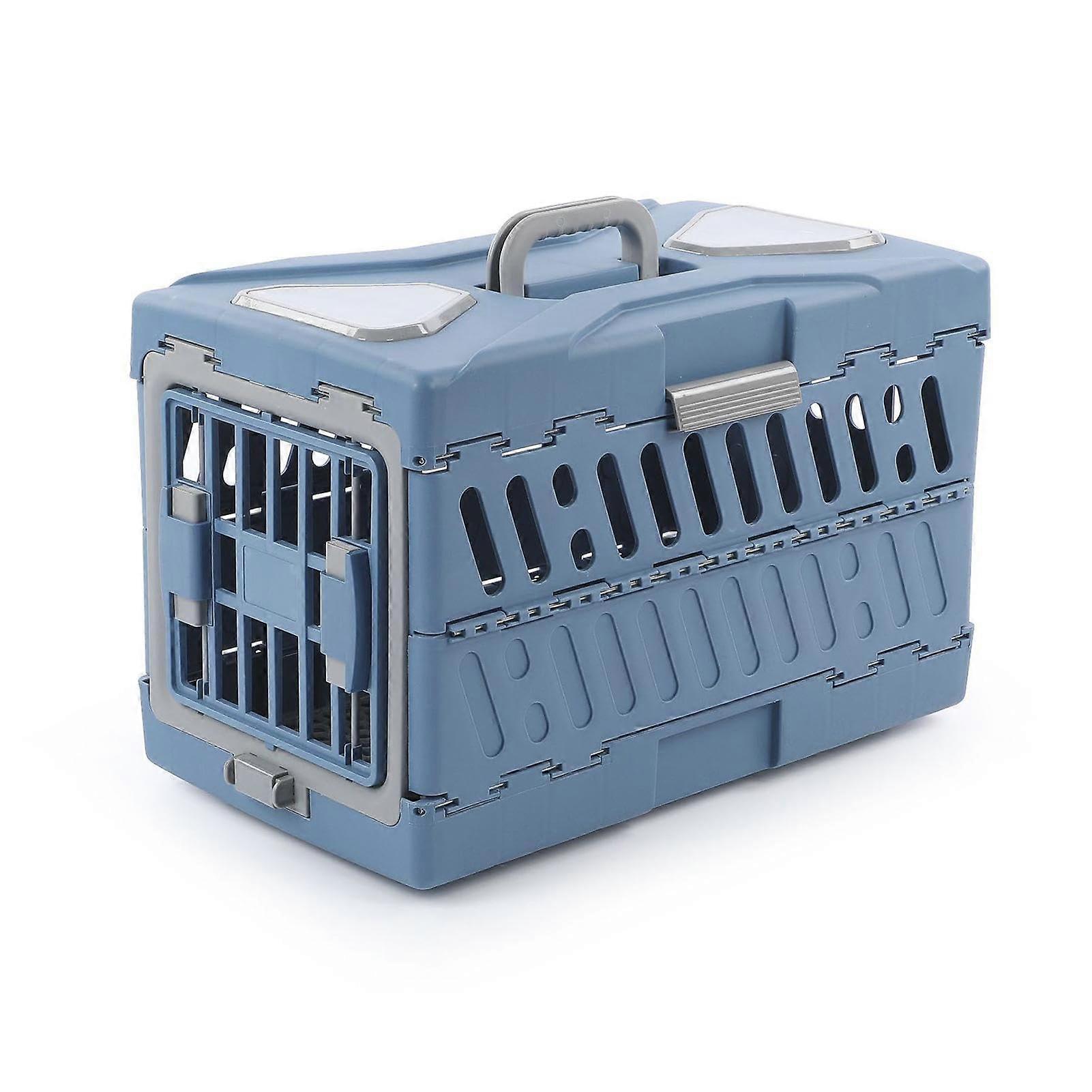 Polypropylene Foldable Pet Carrier for Dogs and Cats with Upright Ventilation Design, Multipurpose for Camping, Airplane, Outings, and Travel.
