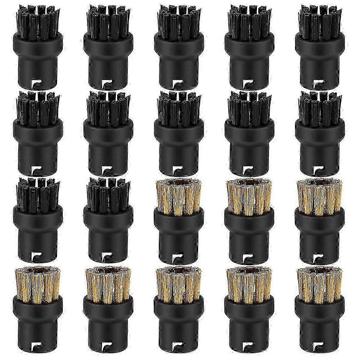 20 Pcs Steam Cleaner Brush Heads Steam Brushes Attachments Replacement Steam Clean Brush Heads for HardSurface jn