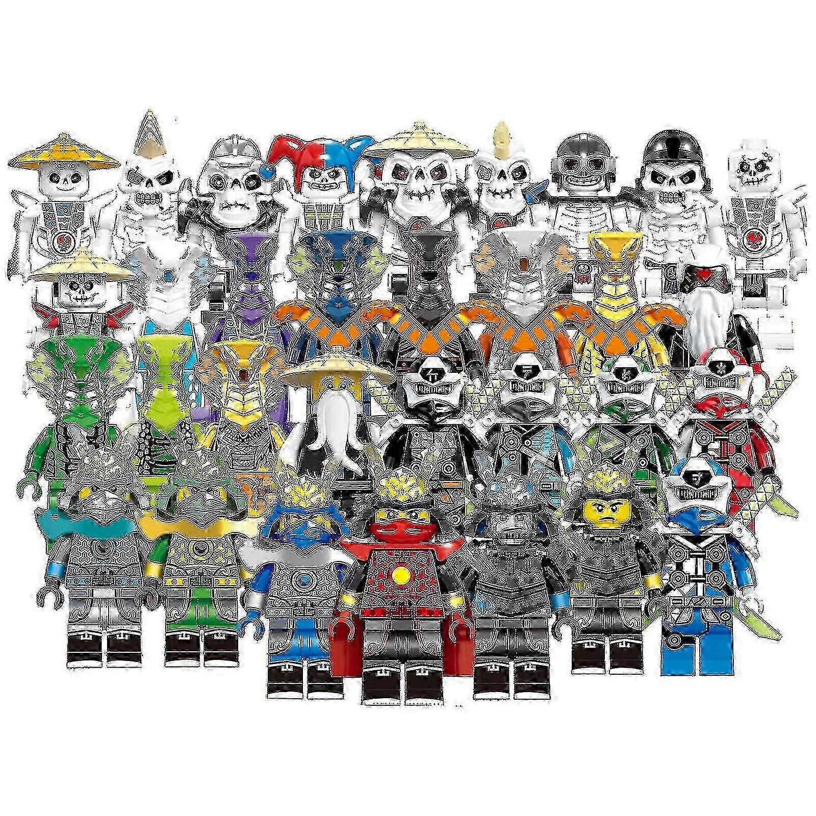 Set Of 32 Pcs Ninjago Mini Figures Kai Jay Sensei Wu Master Building Blocks Toys