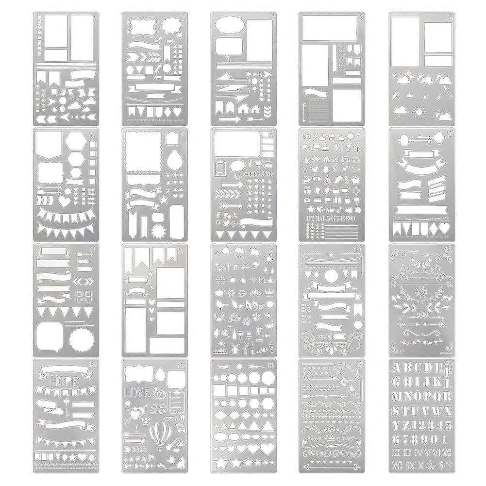 Junk Journaling Stencil Set Template Geometry Shape Planner Stencil Scrapbooking Stencils for Paint