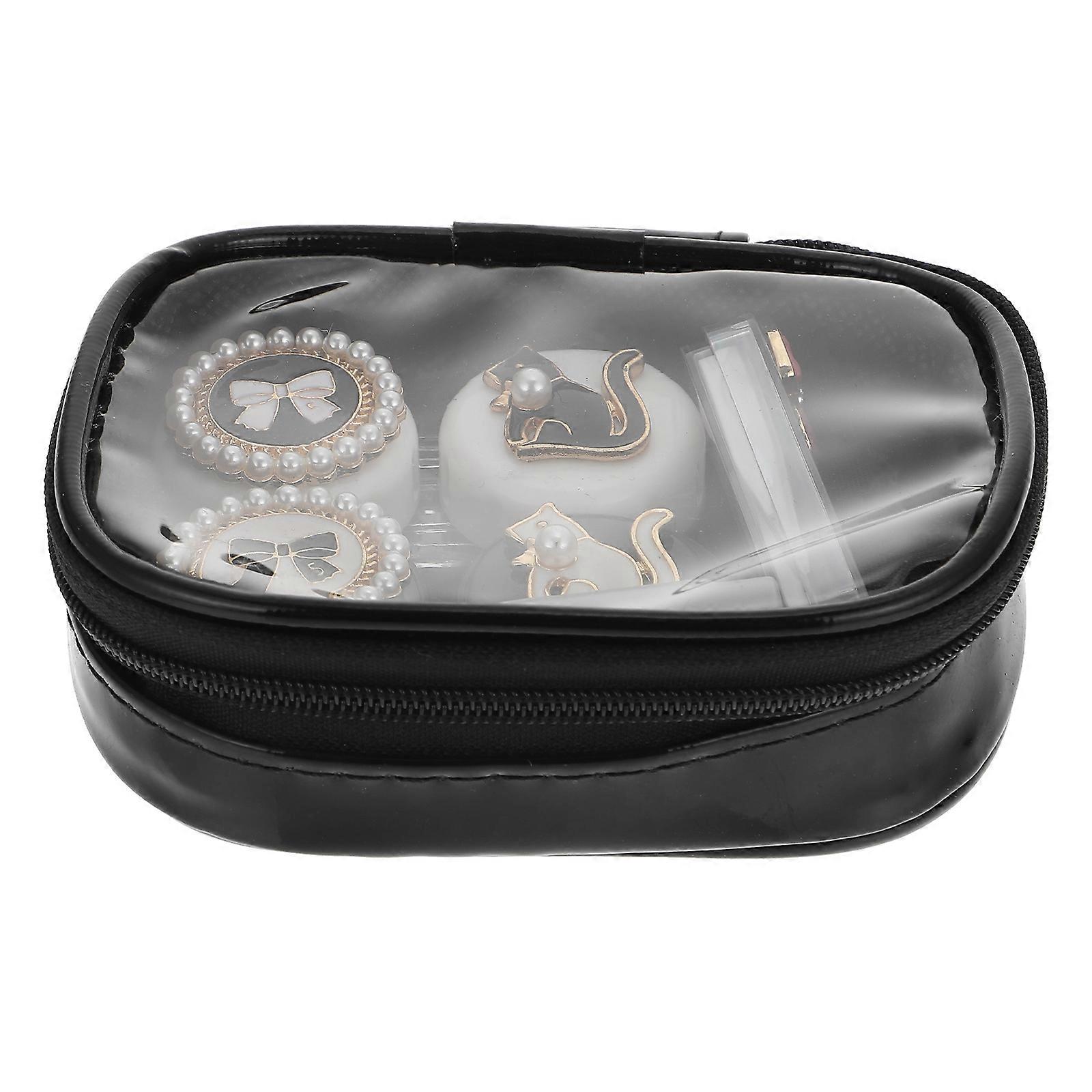 Contacts Lens Case Durable Storage Solution for 1Set Dust-Proof Cosmetic Lens