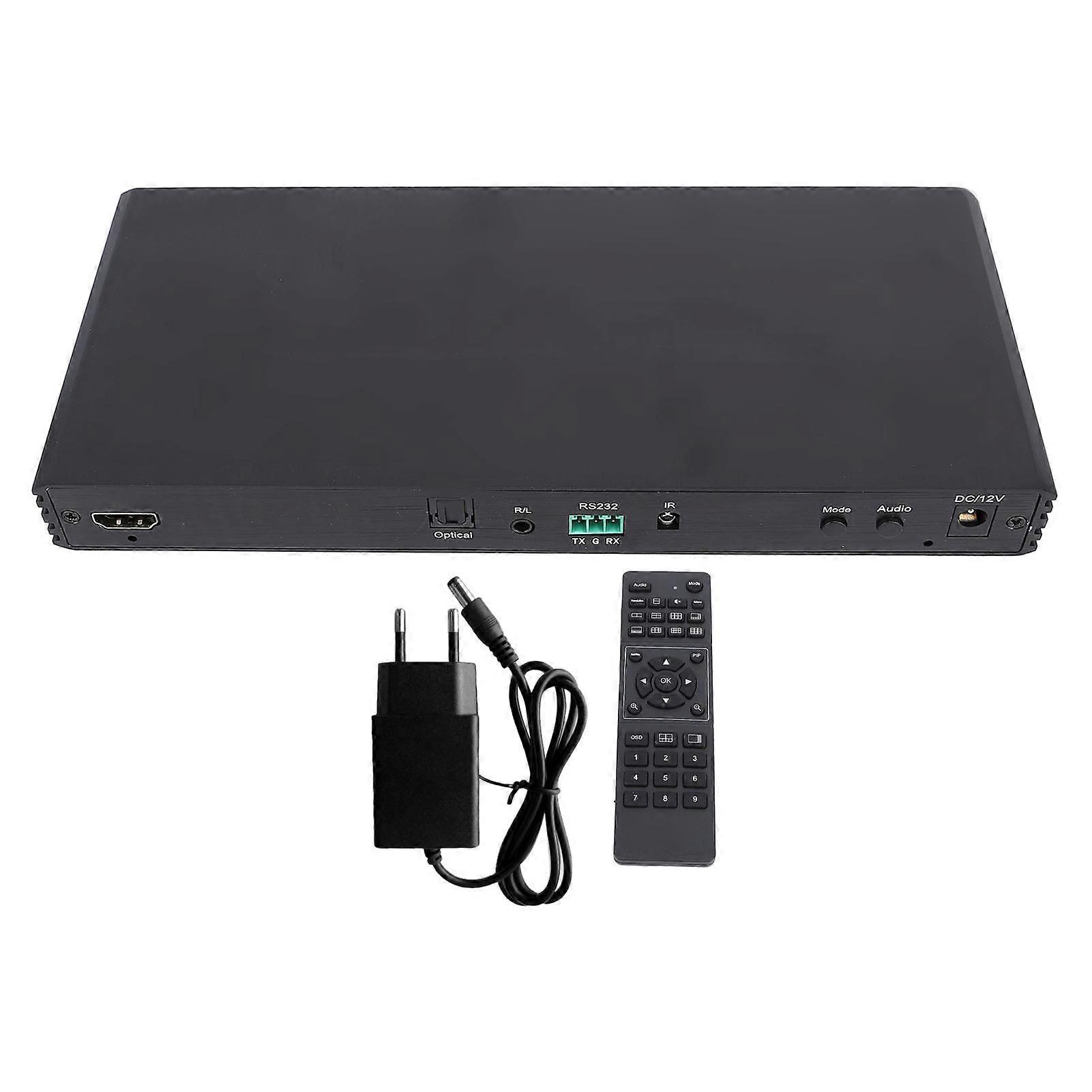 4K HDMI Multiviewer Switch 9x1 - Seamless 10 Mode Display for Security & Gaming