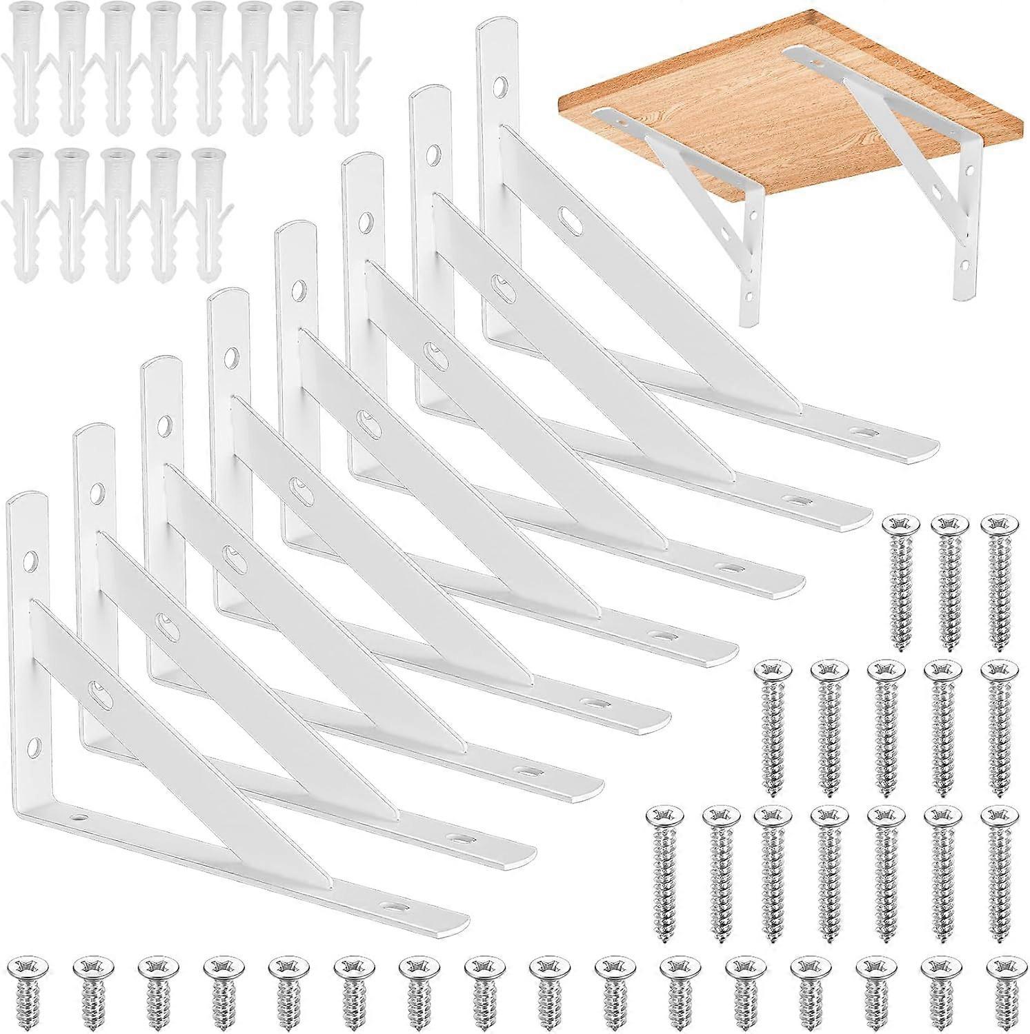 Pieces Wall Shelf Brackets  Wall Shelf Support  90 Degree Right Angle Triangle Brackets