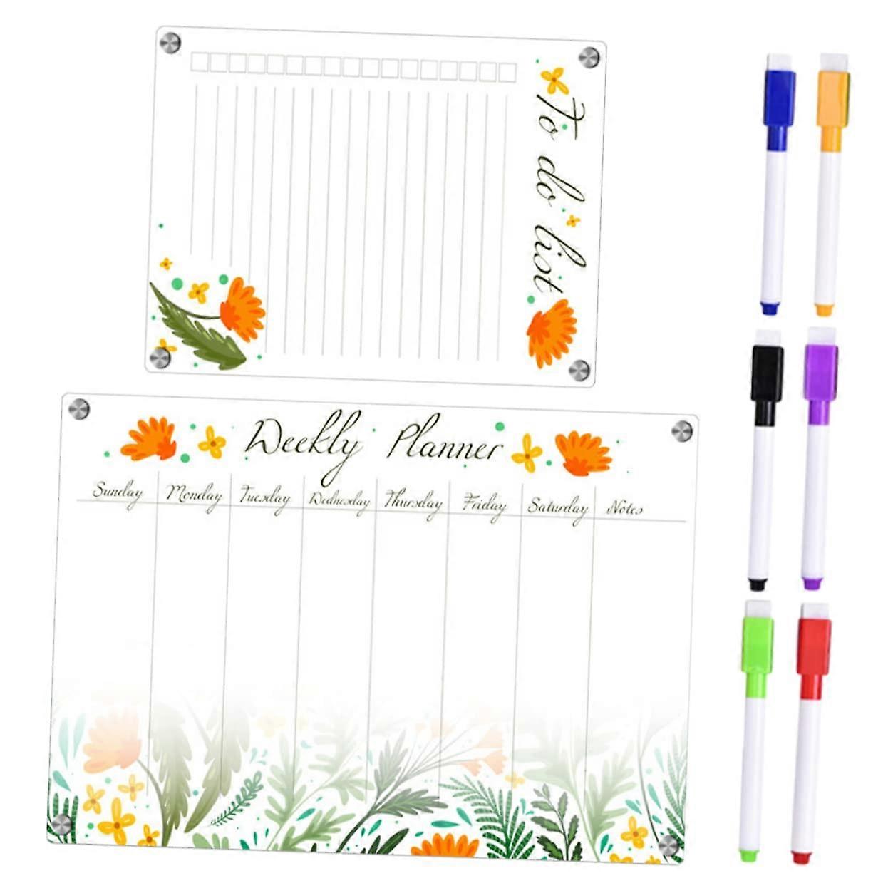 Magnetic Calendar Board for Refrigerator, Writable Memo, Reusable for ToDo Lists, Easy to Install
