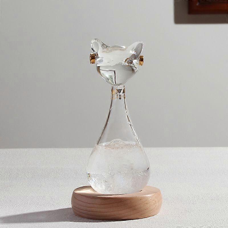 Storm Glass Weather Predictor Anderson Cat Barometer Forecaster Weather Station Cloud Storm Crystal Weather Forecast Bottle-Good