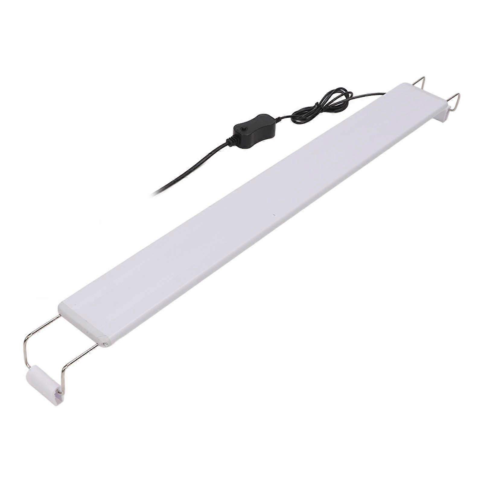 LED Aquarium Light Professional 4 Rows Splashproof Natural Lighting Simulation Fish Tank LED Color Changing Light White EU Plug 220V 